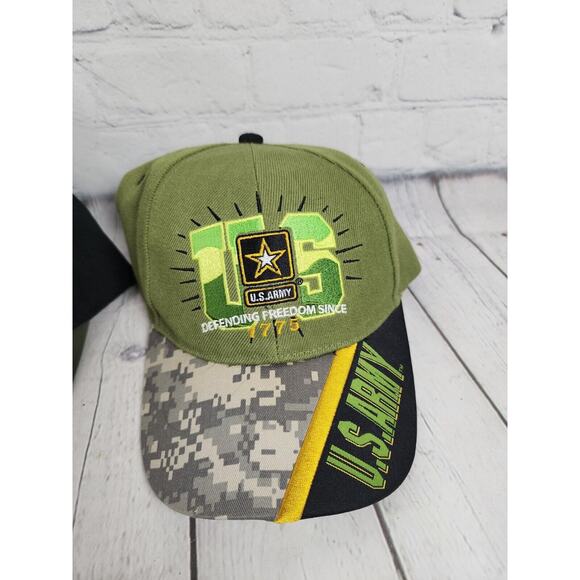 U.S. Army Black Camo Eagle Shield Embroidered Ball Cap Hat 1776 Strapbacks LOT - Picture 3 of 5